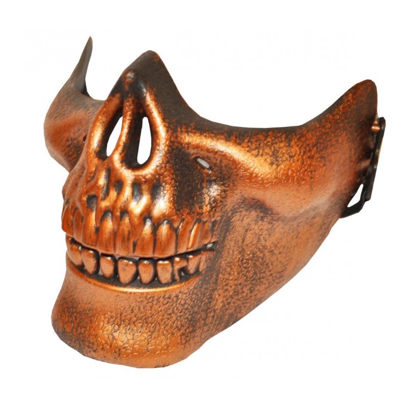 Bronze Half Skull Halloween Mask (HM25)
